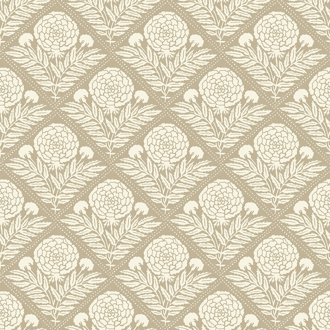 Sample of Garden Tapestry Wallpaper in Taupe