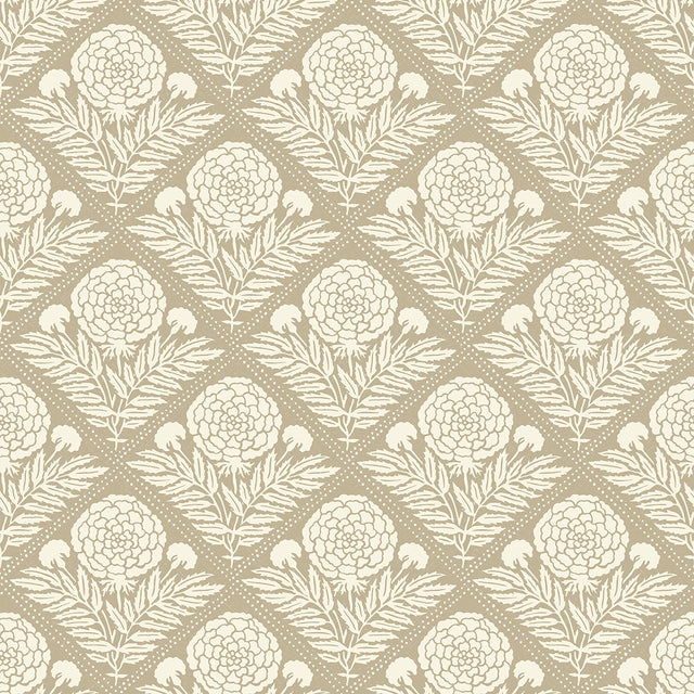 Garden Tapestry Wallpaper in Taupe