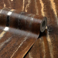 Gold Bark Wallpaper in Chocolate with Gold Foil