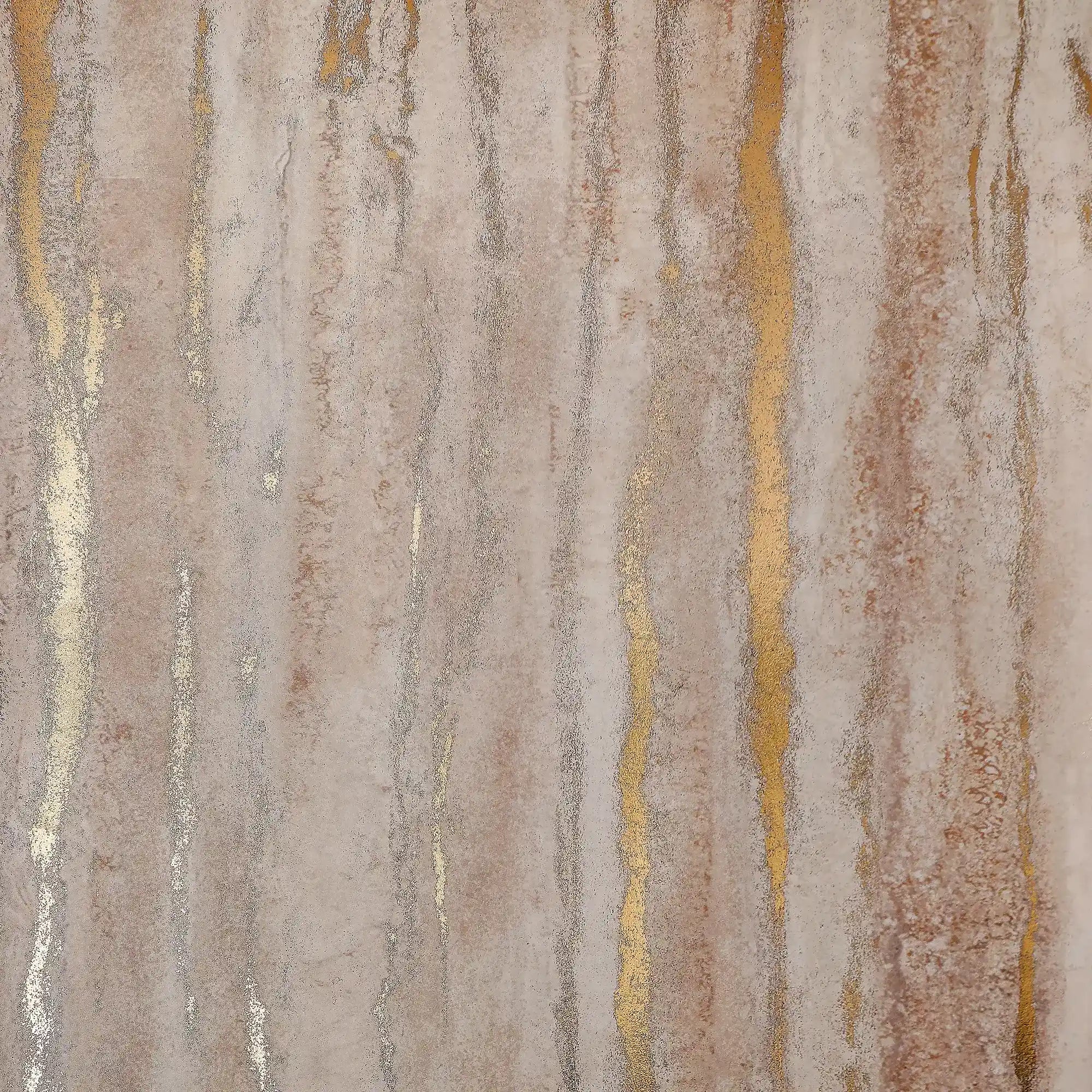 Gold Bark Wallpaper in Latte with Gold Foil