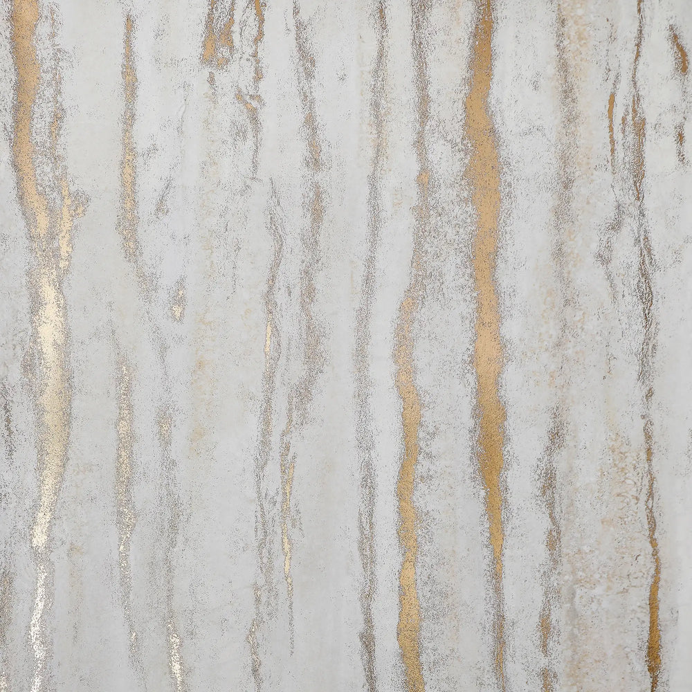 Gold Bark Wallpaper in Neutral with Gold Foil