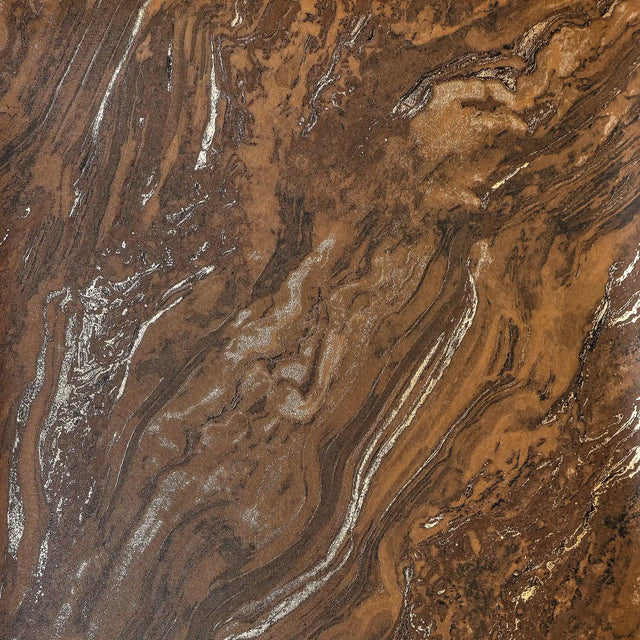 Gold Marble Wallpaper in Chocolate with Gold Foil