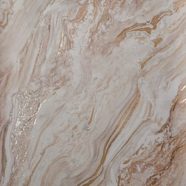 Gold Marble Wallpaper in Latte with Gold Foil
