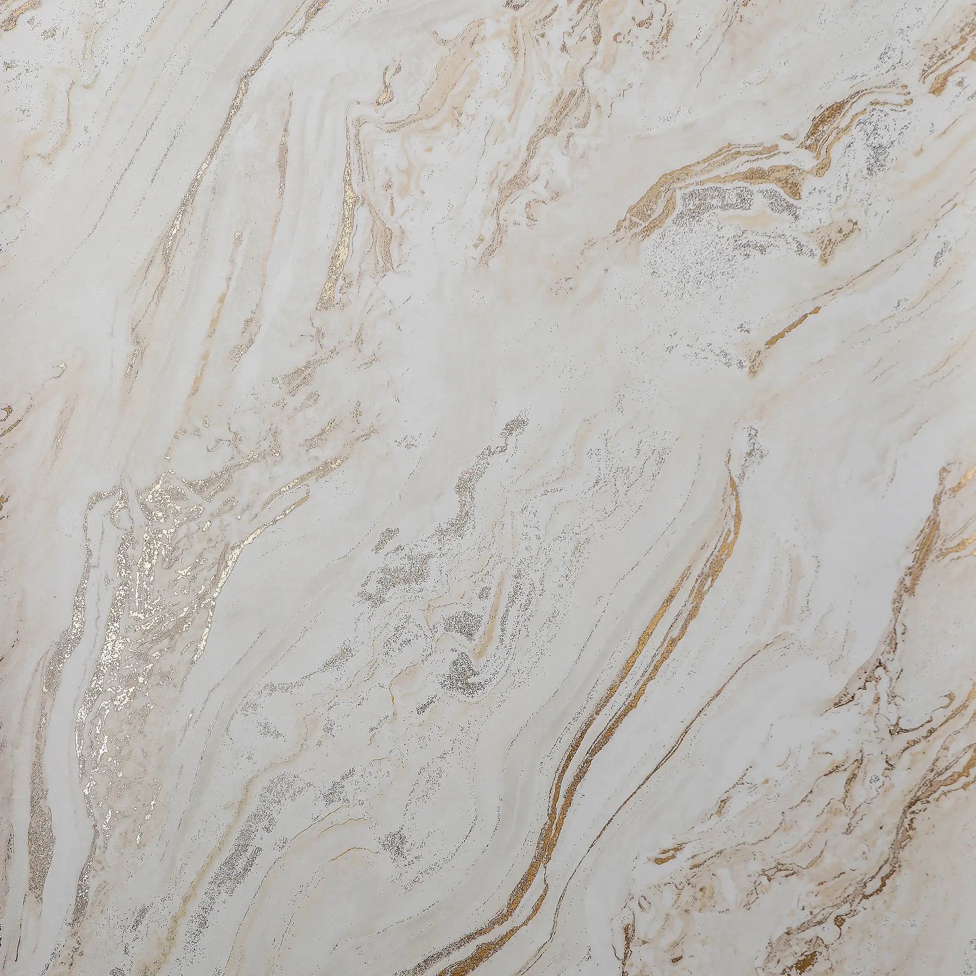 Gold Marble Wallpaper in Neutral with Gold Foil