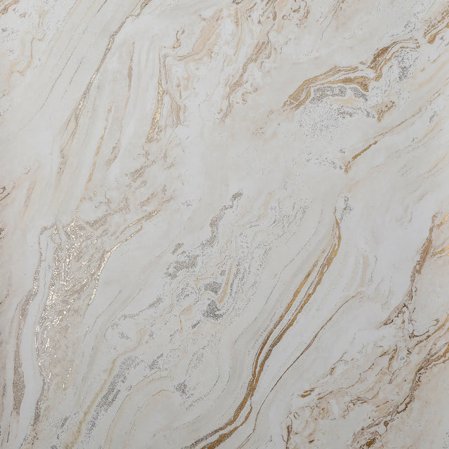 Gold Marble Wallpaper in Neutral with Gold Foil