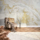 Golden Agate Marble Mural in Natural with Gold Effect