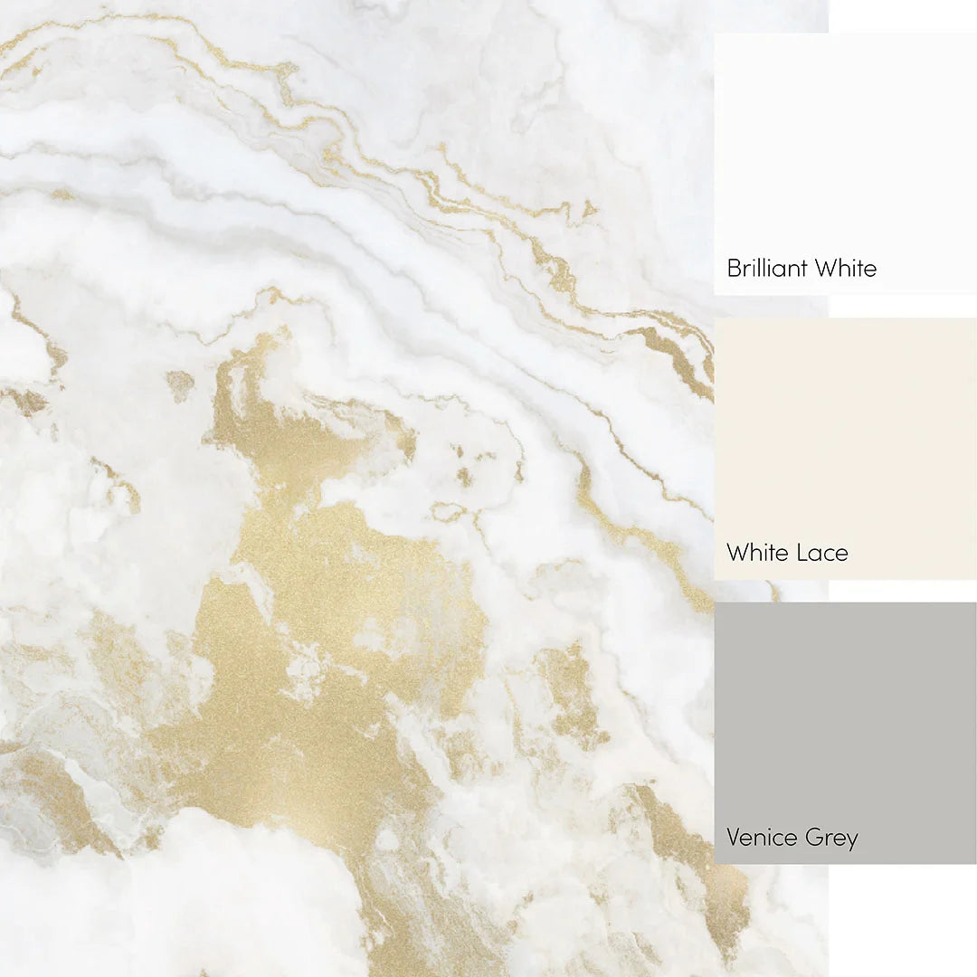 Golden Agate Marble Mural in Natural with Gold Effect