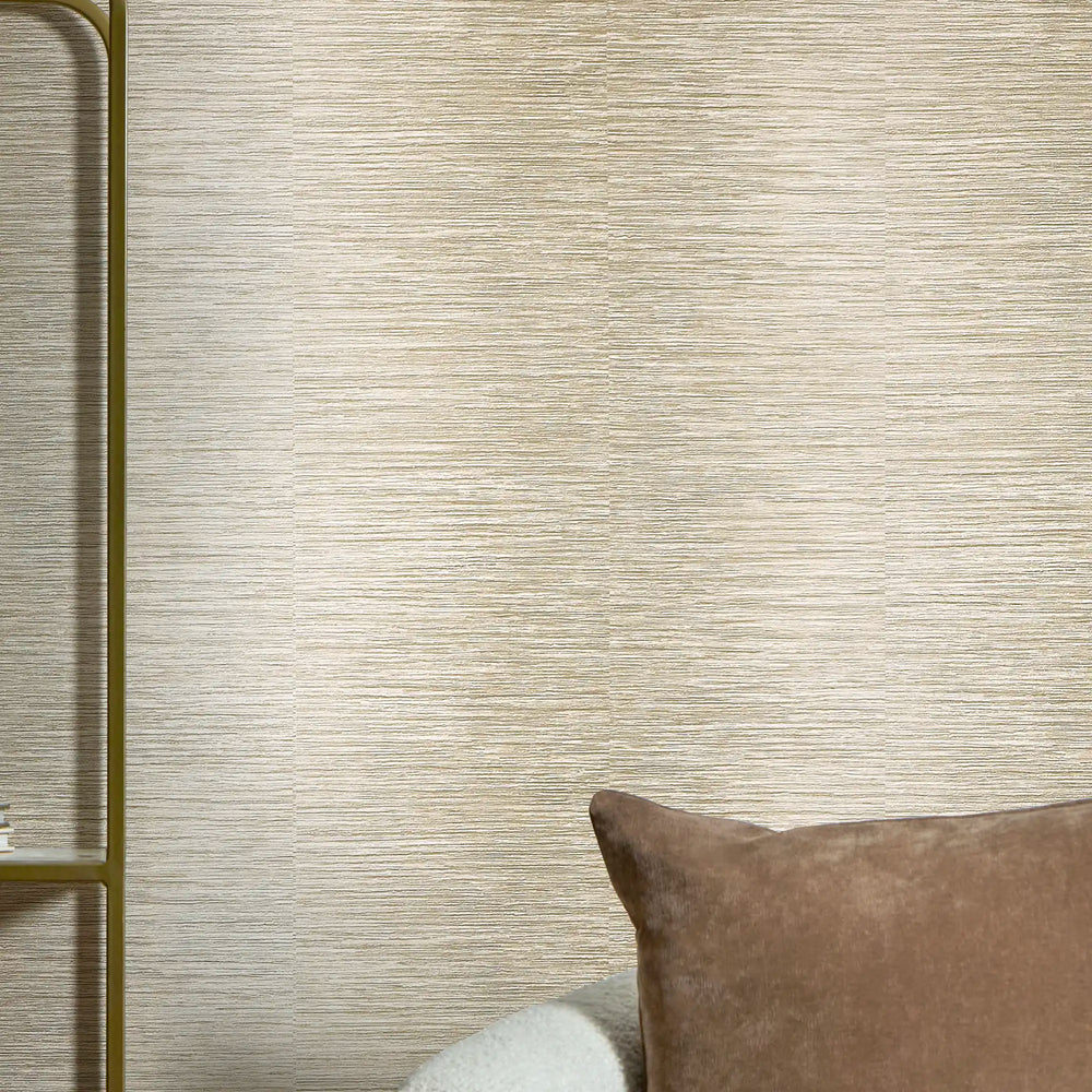 Golden Contours Wallpaper in Beige