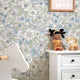 Gorgeous Gardenia Wallpaper in Soft Lilacs and Sage