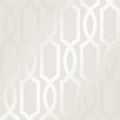 London Trellis Wallpaper in White