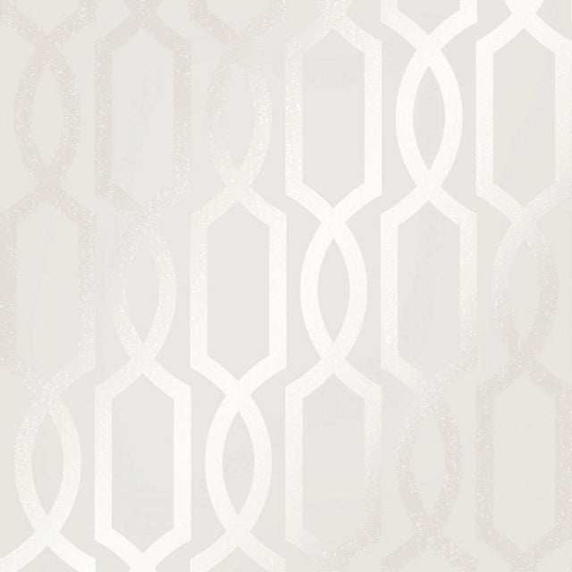 London Trellis Wallpaper in White