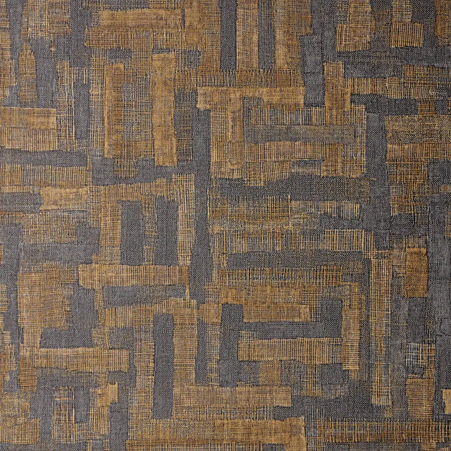 Hessian Weave Wallpaper in Brown and Blue