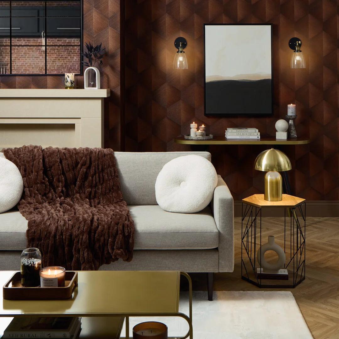 Hex Wallpaper in Copper – I Love Wallpaper