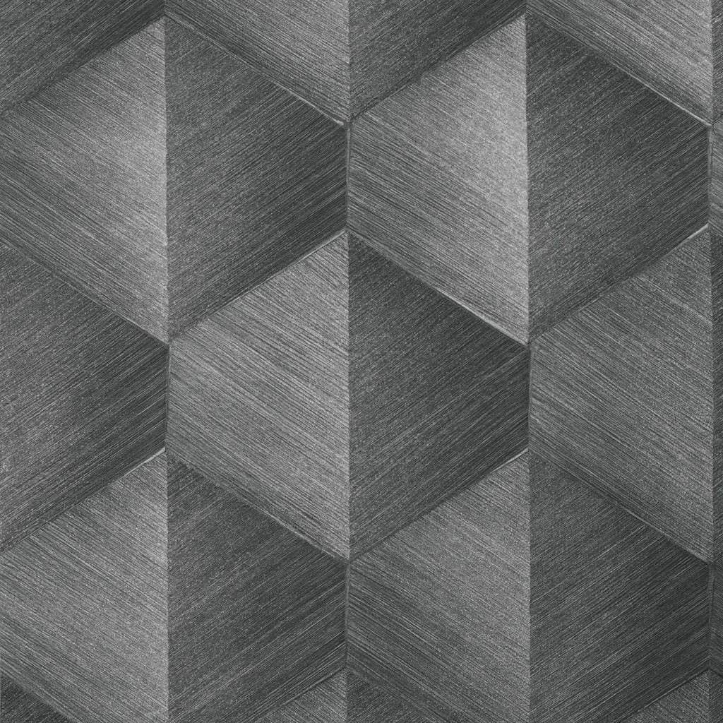 Hex Wallpaper in Gunmetal Grey