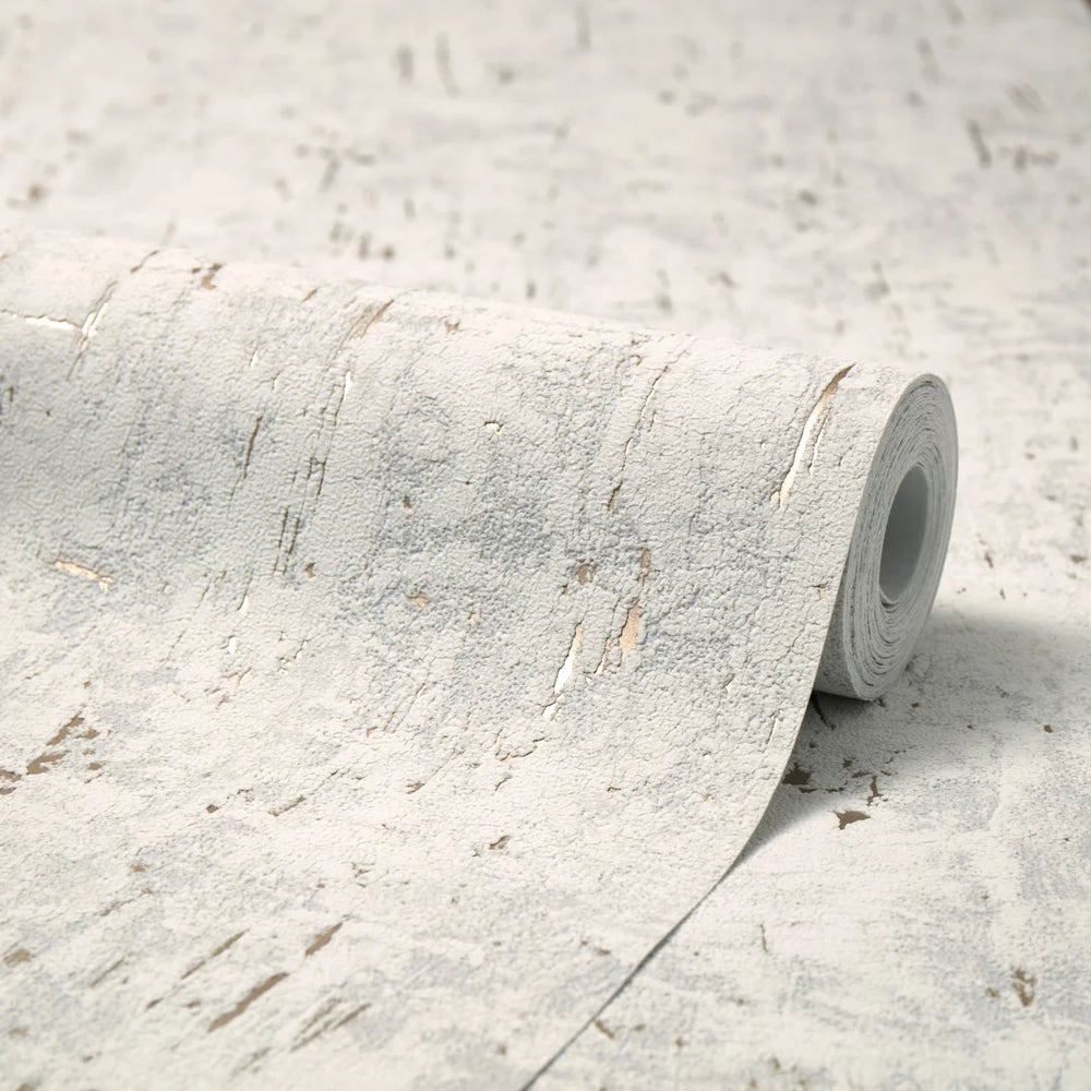 Howson Wallpaper in Soft Grey and Gold