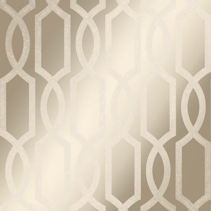 London Trellis Wallpaper in Gold