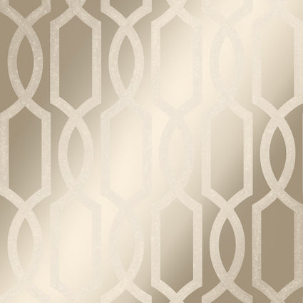 London Trellis Wallpaper in Gold