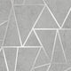 Metro Geometric Apex Wallpaper in Grey & Silver