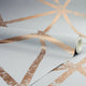Framework Distressed Metallic Wallpaper in Grey & Copper