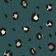 Leopard Animal Print Wallpaper in Teal