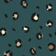 Leopard Animal Print Wallpaper in Teal