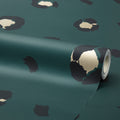 Leopard Animal Print Wallpaper in Teal