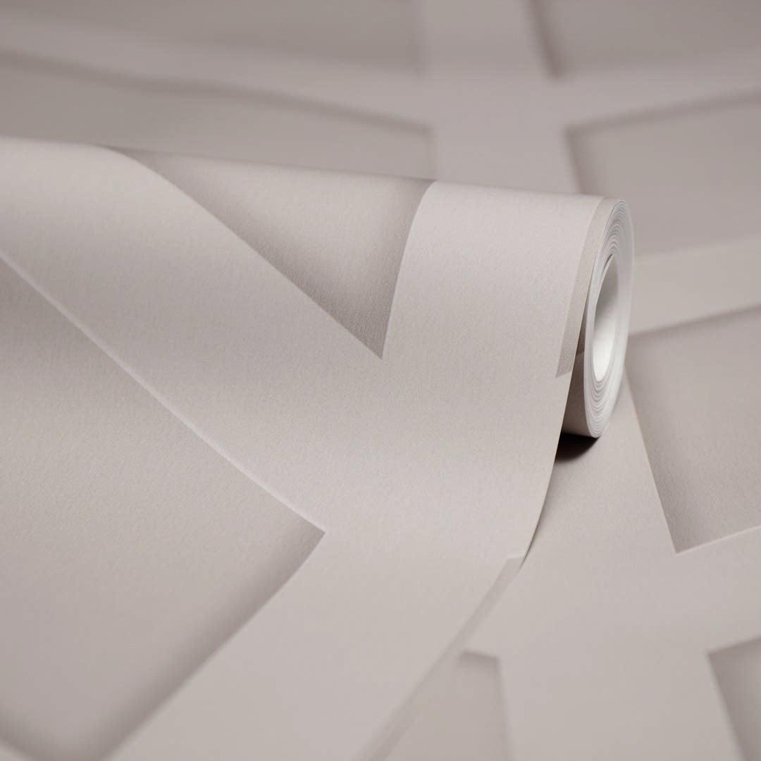 Chevron Panel Wallpaper in Natural