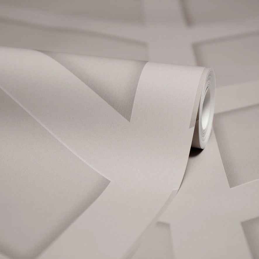 Chevron Panel Wallpaper in Natural