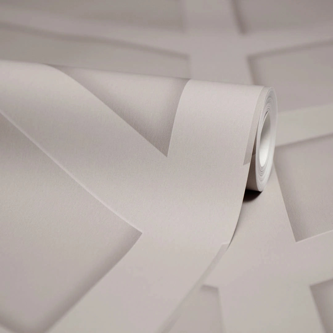 Chevron Panel Wallpaper in Natural