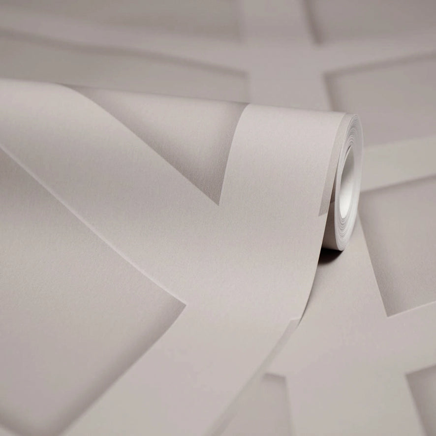 Chevron Panel Wallpaper in Natural