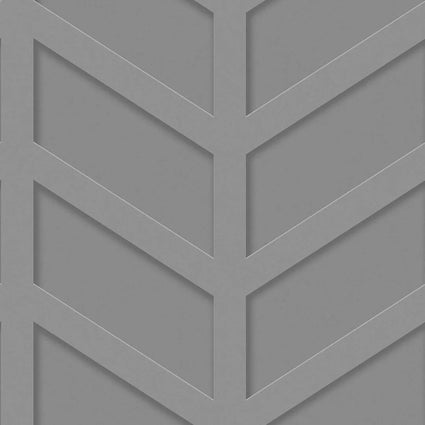 Chevron Panel Wallpaper in Soft Grey