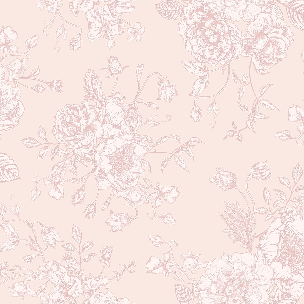 Romantic Roses Wallpaper in Pink