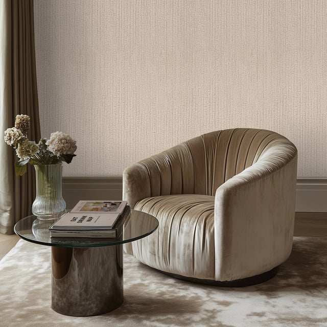 Haptic Metallic Wallpaper in Cream