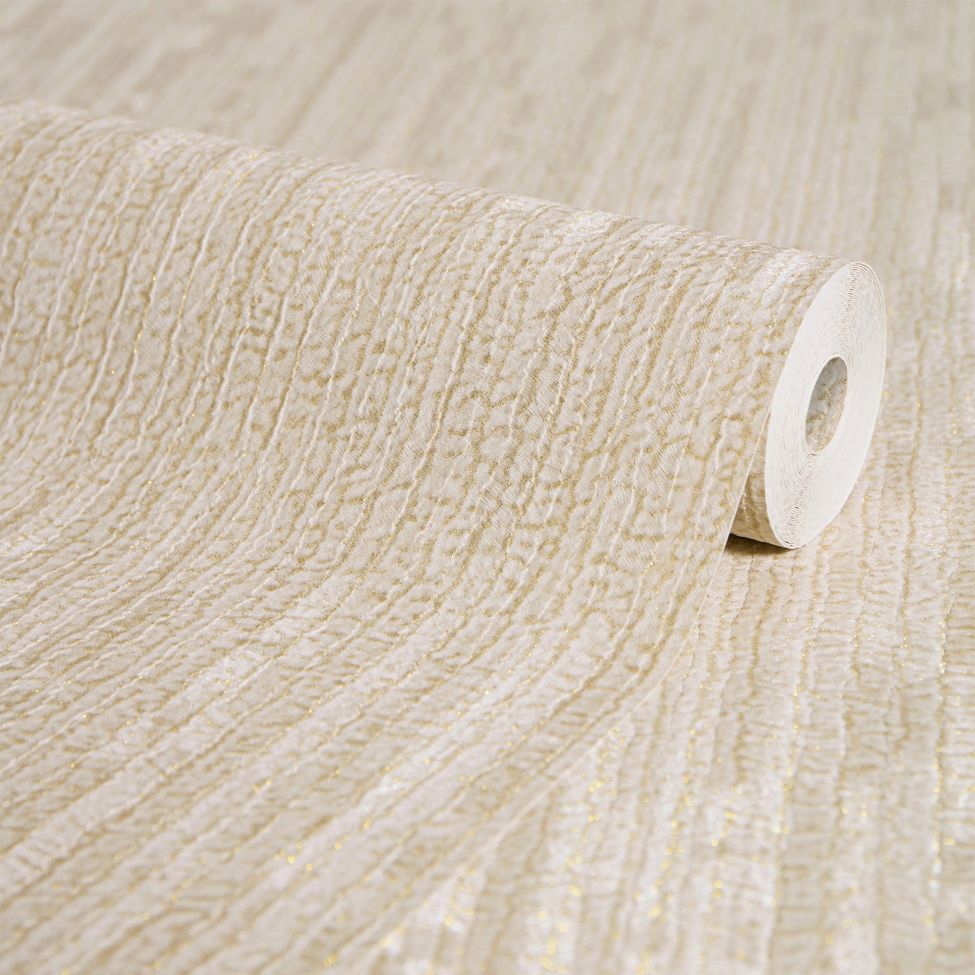 Haptic Metallic Wallpaper in Latte