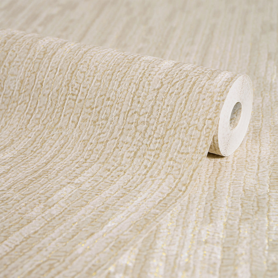 Haptic Metallic Wallpaper in Latte