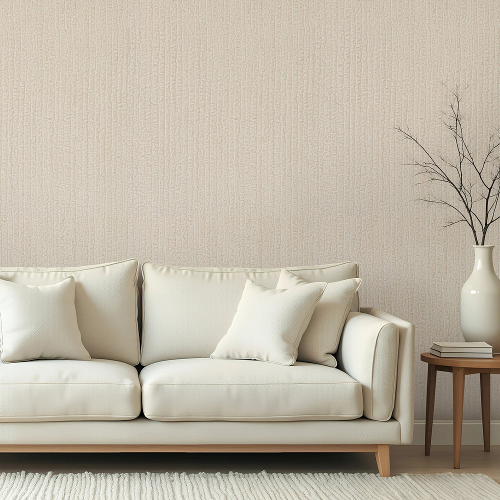 Haptic Metallic Wallpaper in Stone