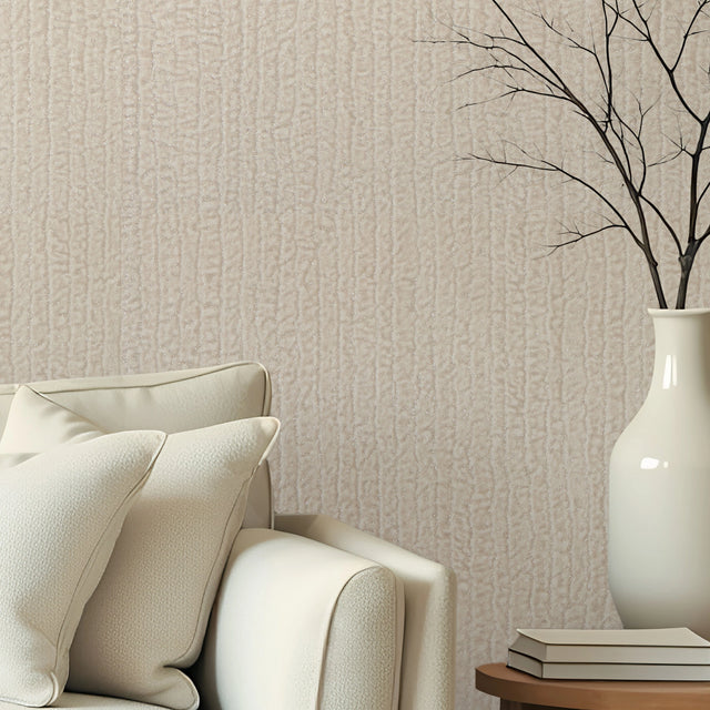 Haptic Metallic Wallpaper in Stone
