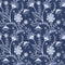 Jacobean Floral Wallpaper in Navy