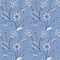 Jacobean Floral Wallpaper in Cornflower Blue
