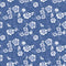 Folksy Floral Wallpaper in Blue