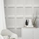 Classic Wood Panel Wallpaper in Dove White