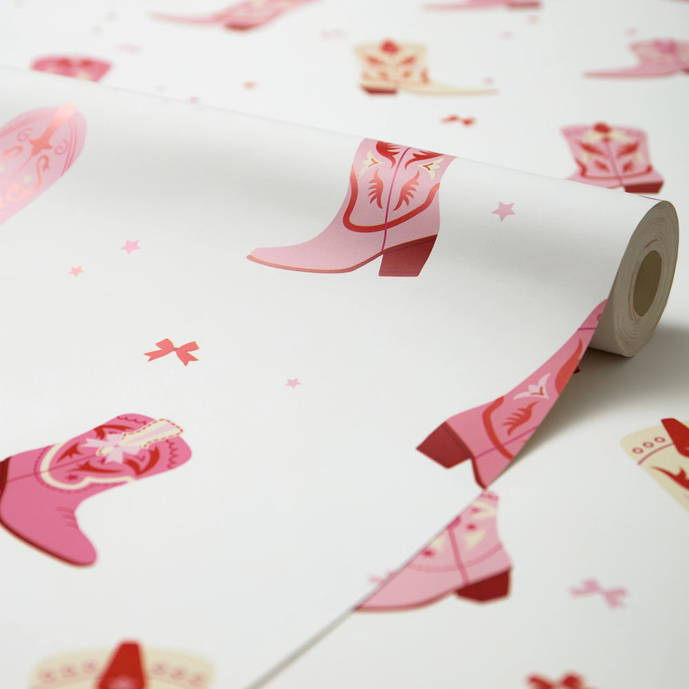 Cowboy Boot Wallpaper in Pink