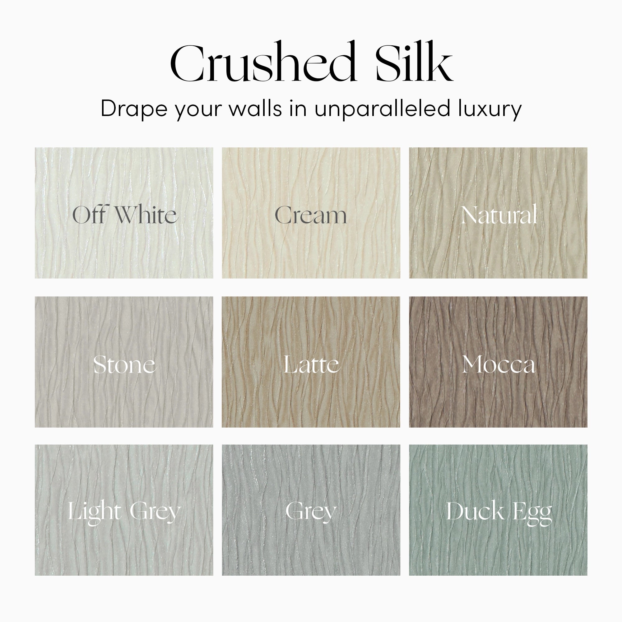 Crushed Silk Wallpaper in Duck Egg