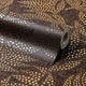Large Speckled Leaf Wallpaper in Brown with Gold Foil