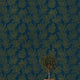 Large Speckled Leaf Wallpaper in Navy with Gold Foil