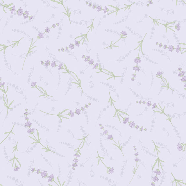 Lavender Cascade Wallpaper in Lilac