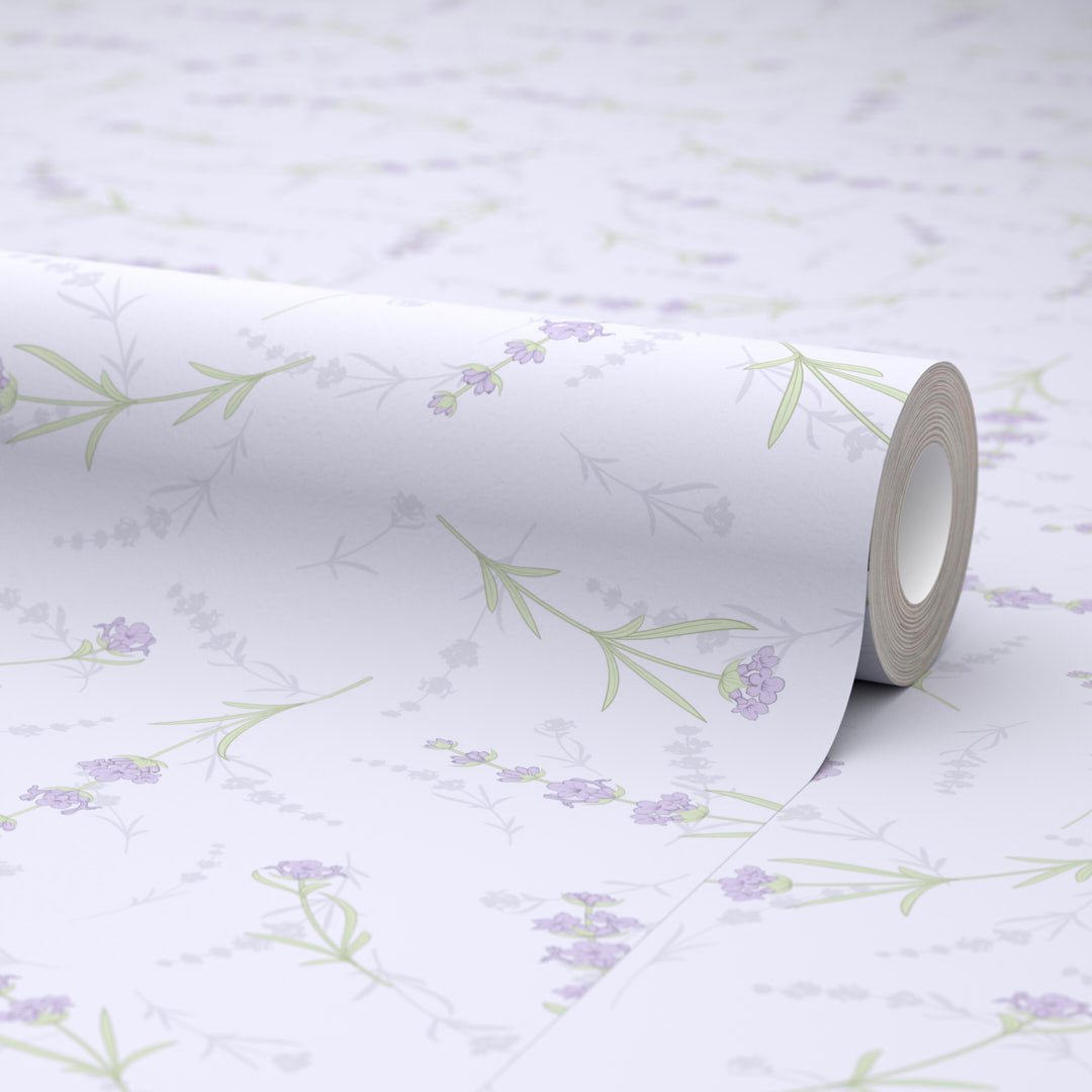 Lavender Cascade Wallpaper in Lilac