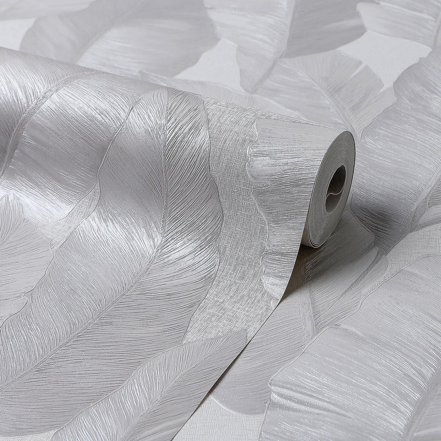 Lavinia Wallpaper in Silver and Cream