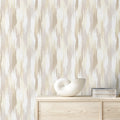Layered Brushstrokes Wallpaper in Brown and Neutrals