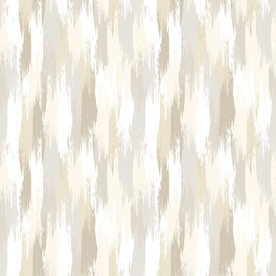 Layered Brushstrokes Wallpaper in Brown and Neutrals